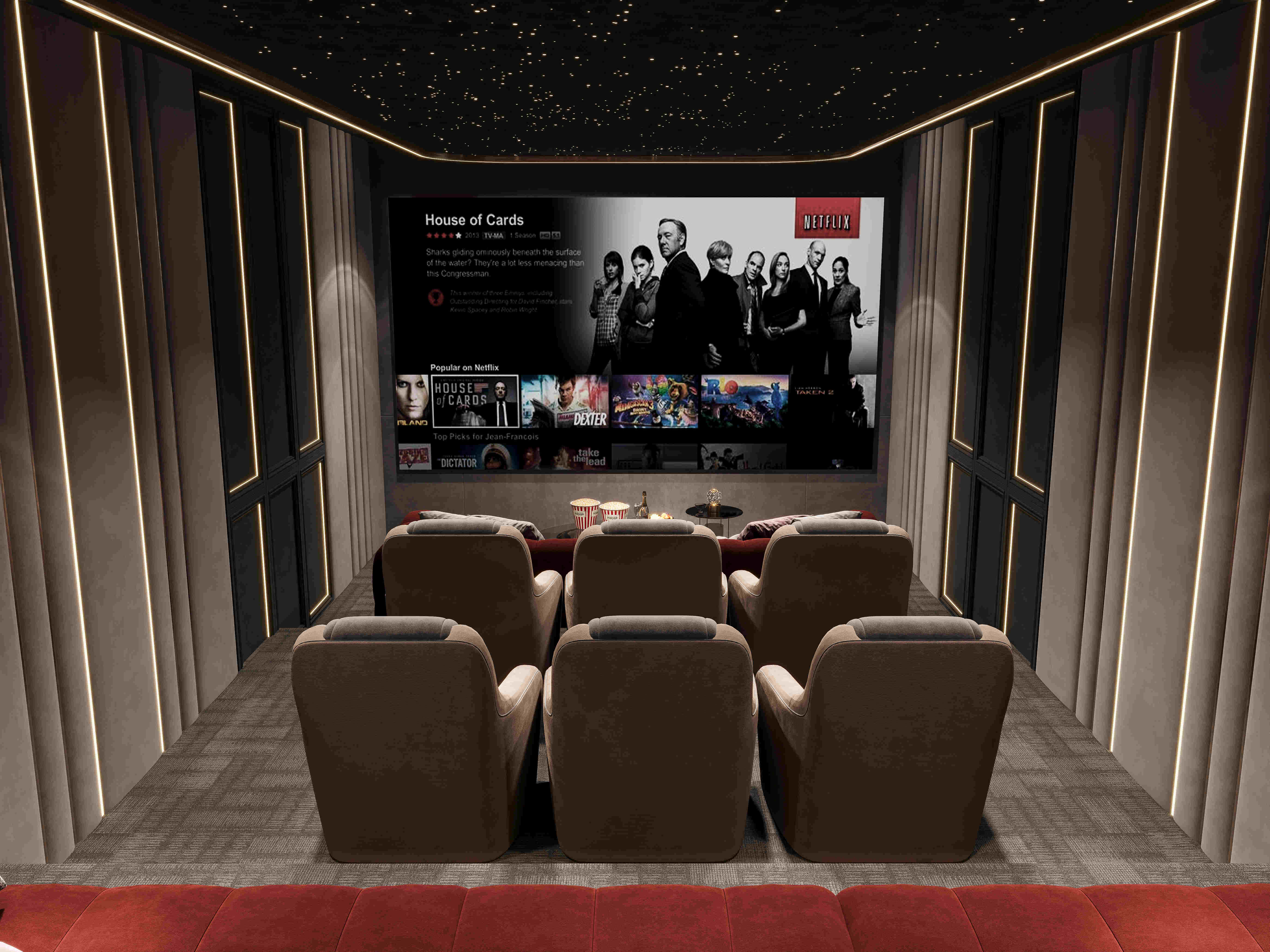 Home theater interior designing by North Change 